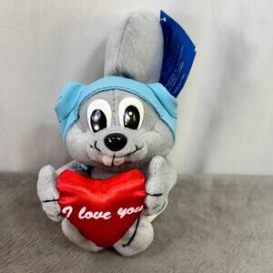 Rocky Flying Squirrel 10" Plush Stuffed Animal 2001 Valentine VTG Toy Network